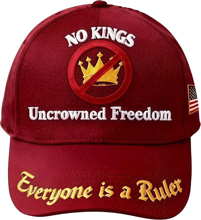"No Kings" Embroidered Baseball Caps — 5 Colors